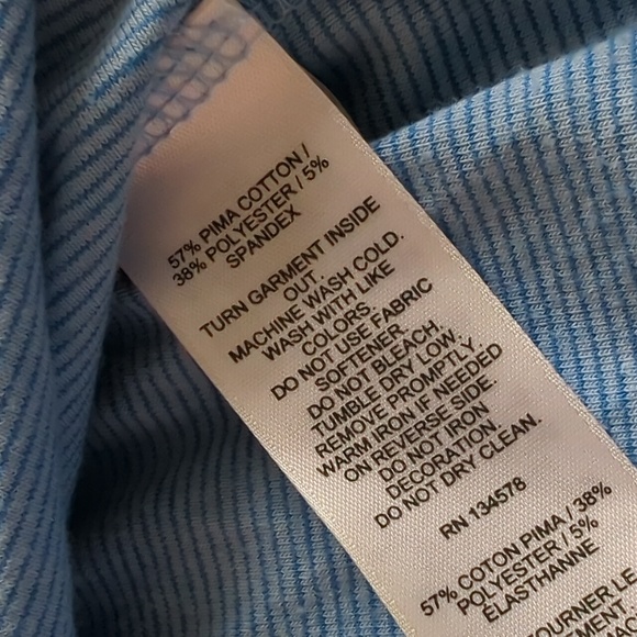 Vineyard Vines Mens Light Blue Horizontal Striped Soft Edgartown Polo Size 2XL - Picture 4 of 5